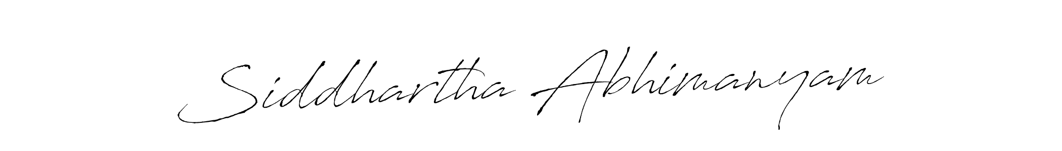 Siddhartha Abhimanyam stylish signature style. Best Handwritten Sign (Antro_Vectra) for my name. Handwritten Signature Collection Ideas for my name Siddhartha Abhimanyam. Siddhartha Abhimanyam signature style 6 images and pictures png