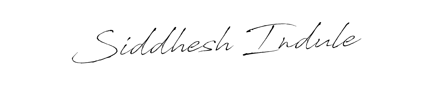 How to make Siddhesh Indule name signature. Use Antro_Vectra style for creating short signs online. This is the latest handwritten sign. Siddhesh Indule signature style 6 images and pictures png