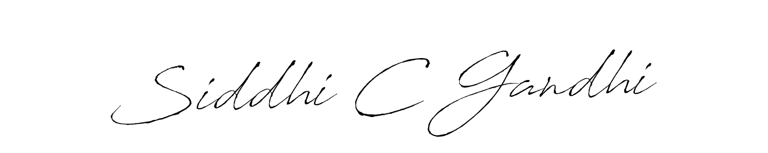 Antro_Vectra is a professional signature style that is perfect for those who want to add a touch of class to their signature. It is also a great choice for those who want to make their signature more unique. Get Siddhi C Gandhi name to fancy signature for free. Siddhi C Gandhi signature style 6 images and pictures png