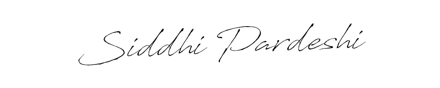 Design your own signature with our free online signature maker. With this signature software, you can create a handwritten (Antro_Vectra) signature for name Siddhi Pardeshi. Siddhi Pardeshi signature style 6 images and pictures png