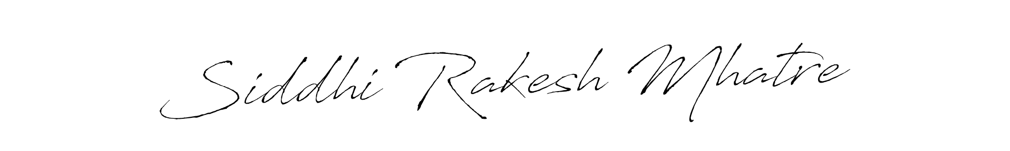 Create a beautiful signature design for name Siddhi Rakesh Mhatre. With this signature (Antro_Vectra) fonts, you can make a handwritten signature for free. Siddhi Rakesh Mhatre signature style 6 images and pictures png