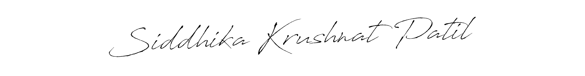 How to make Siddhika Krushnat Patil name signature. Use Antro_Vectra style for creating short signs online. This is the latest handwritten sign. Siddhika Krushnat Patil signature style 6 images and pictures png