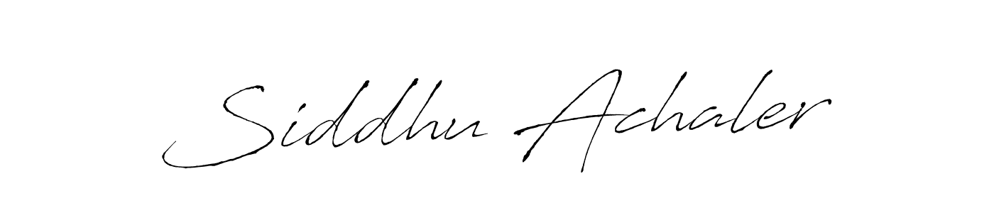 Make a beautiful signature design for name Siddhu Achaler. With this signature (Antro_Vectra) style, you can create a handwritten signature for free. Siddhu Achaler signature style 6 images and pictures png