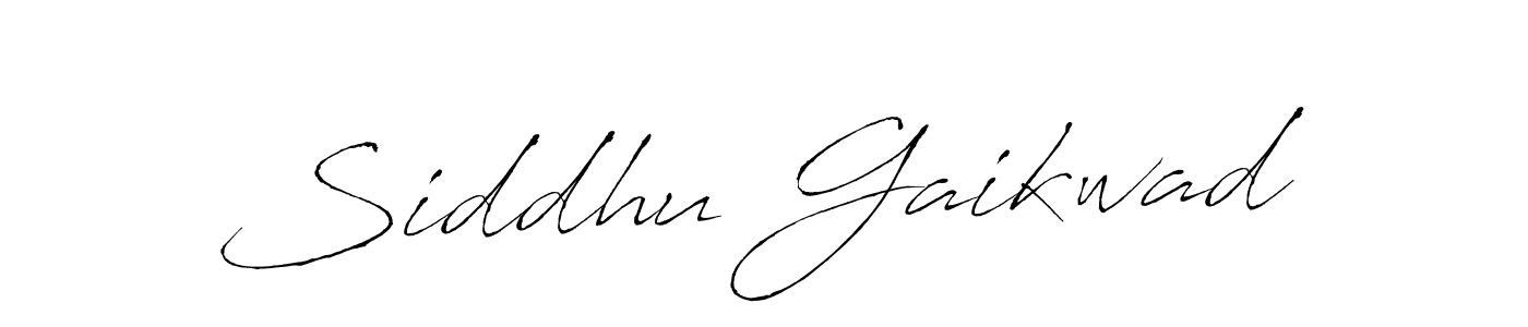 Design your own signature with our free online signature maker. With this signature software, you can create a handwritten (Antro_Vectra) signature for name Siddhu Gaikwad. Siddhu Gaikwad signature style 6 images and pictures png