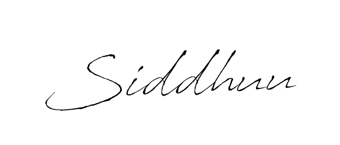 Make a beautiful signature design for name Siddhuu. With this signature (Antro_Vectra) style, you can create a handwritten signature for free. Siddhuu signature style 6 images and pictures png