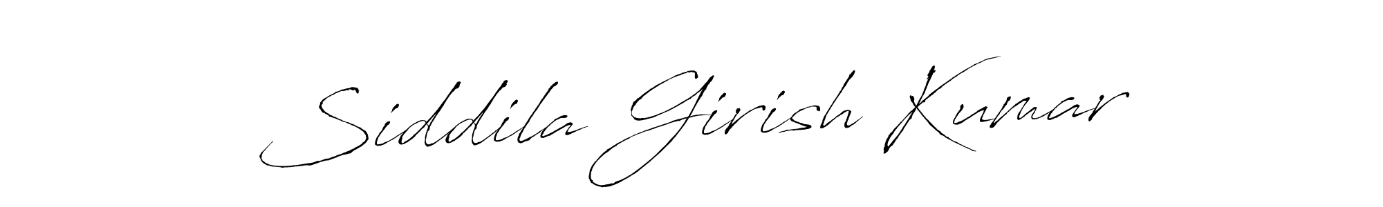 The best way (Antro_Vectra) to make a short signature is to pick only two or three words in your name. The name Siddila Girish Kumar include a total of six letters. For converting this name. Siddila Girish Kumar signature style 6 images and pictures png
