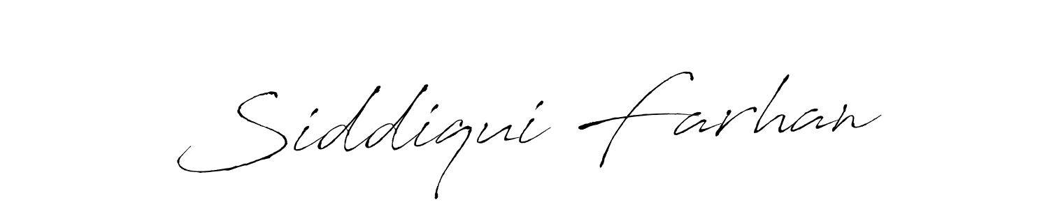 Create a beautiful signature design for name Siddiqui Farhan. With this signature (Antro_Vectra) fonts, you can make a handwritten signature for free. Siddiqui Farhan signature style 6 images and pictures png