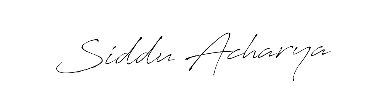 Also we have Siddu Acharya name is the best signature style. Create professional handwritten signature collection using Antro_Vectra autograph style. Siddu Acharya signature style 6 images and pictures png