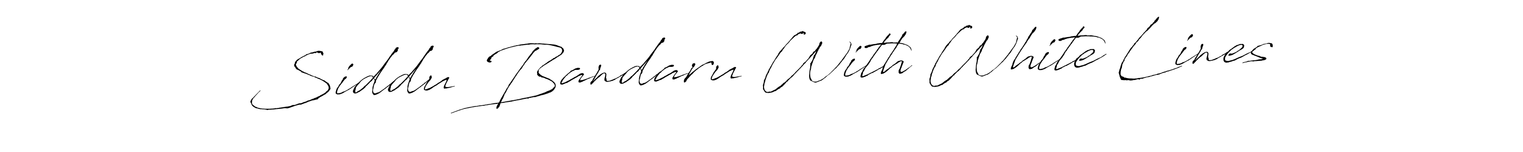 The best way (Antro_Vectra) to make a short signature is to pick only two or three words in your name. The name Siddu Bandaru With White Lines include a total of six letters. For converting this name. Siddu Bandaru With White Lines signature style 6 images and pictures png