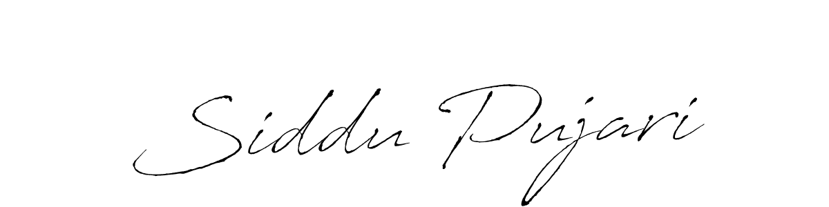 Create a beautiful signature design for name Siddu Pujari. With this signature (Antro_Vectra) fonts, you can make a handwritten signature for free. Siddu Pujari signature style 6 images and pictures png