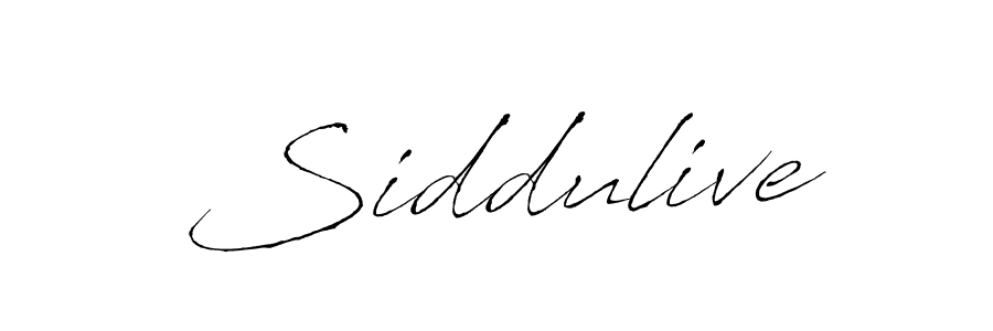 Also we have Siddulive name is the best signature style. Create professional handwritten signature collection using Antro_Vectra autograph style. Siddulive signature style 6 images and pictures png