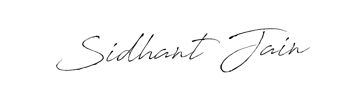 How to make Sidhant Jain name signature. Use Antro_Vectra style for creating short signs online. This is the latest handwritten sign. Sidhant Jain signature style 6 images and pictures png