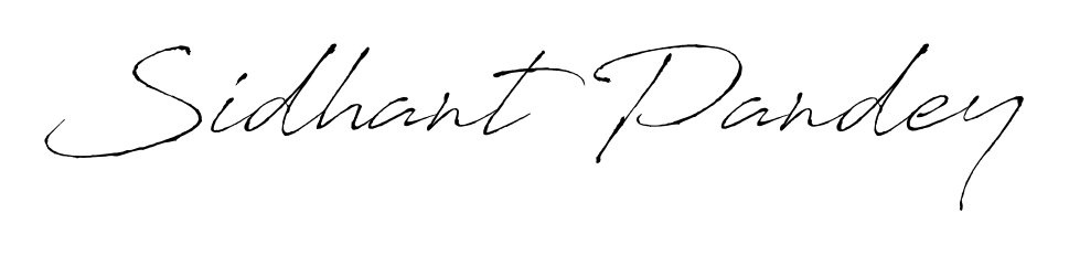Download transparent PNG signature for name Sidhant Pandey styled with Antro_Vectra font. Ready to paste directly into PDF and Word agreements. Sidhant Pandey signature style 6 images and pictures png