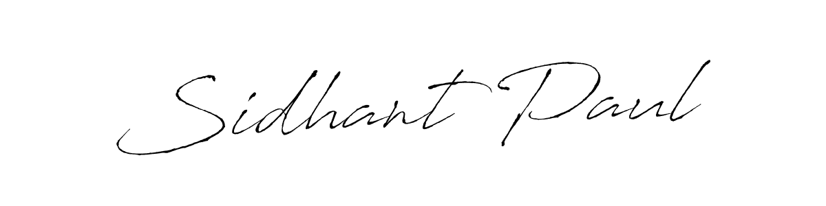 Create a beautiful signature design for name Sidhant Paul. With this signature (Antro_Vectra) fonts, you can make a handwritten signature for free. Sidhant Paul signature style 6 images and pictures png