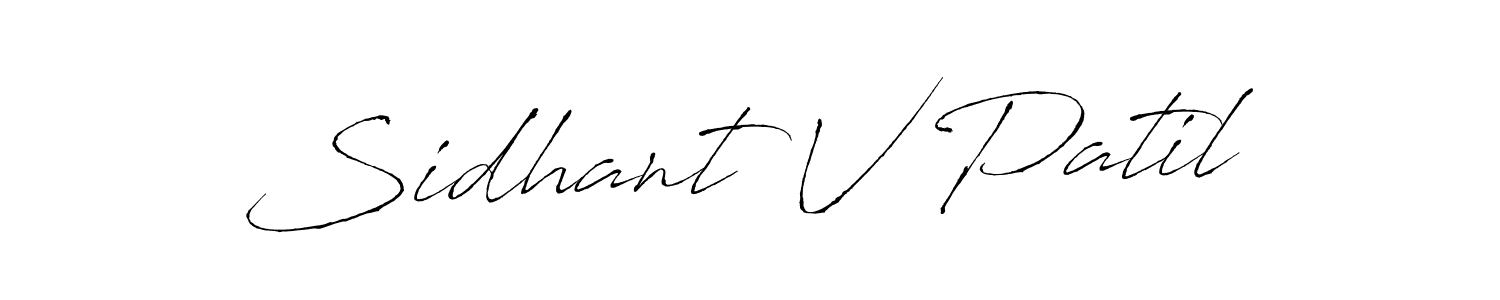 The best way (Antro_Vectra) to make a short signature is to pick only two or three words in your name. The name Sidhant V Patil include a total of six letters. For converting this name. Sidhant V Patil signature style 6 images and pictures png