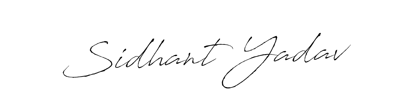 Design your own signature with our free online signature maker. With this signature software, you can create a handwritten (Antro_Vectra) signature for name Sidhant Yadav. Sidhant Yadav signature style 6 images and pictures png