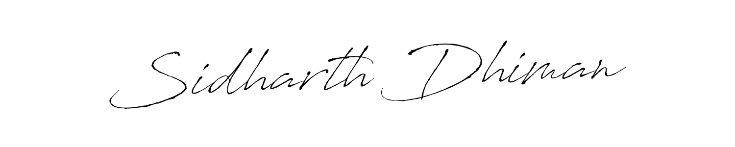 Design your own signature with our free online signature maker. With this signature software, you can create a handwritten (Antro_Vectra) signature for name Sidharth Dhiman. Sidharth Dhiman signature style 6 images and pictures png