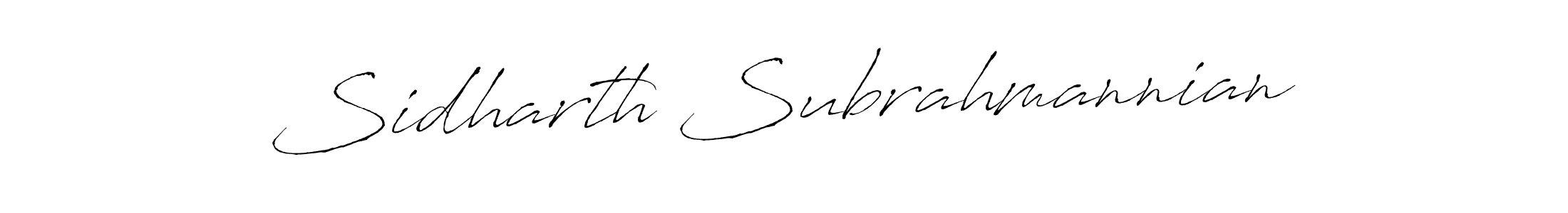 Design your own signature with our free online signature maker. With this signature software, you can create a handwritten (Antro_Vectra) signature for name Sidharth Subrahmannian. Sidharth Subrahmannian signature style 6 images and pictures png