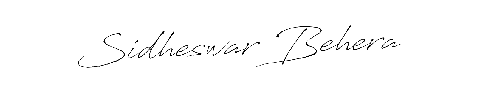 Create a beautiful signature design for name Sidheswar Behera. With this signature (Antro_Vectra) fonts, you can make a handwritten signature for free. Sidheswar Behera signature style 6 images and pictures png