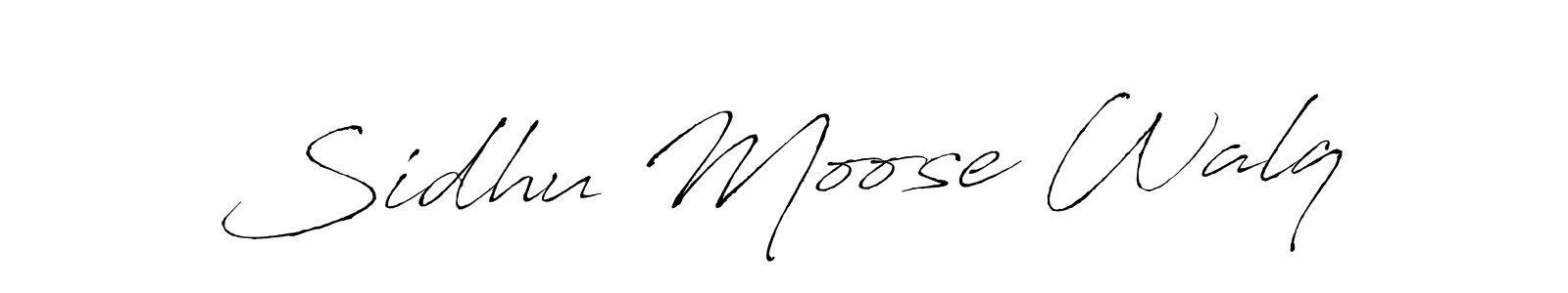 Design your own signature with our free online signature maker. With this signature software, you can create a handwritten (Antro_Vectra) signature for name Sidhu Moose Walq. Sidhu Moose Walq signature style 6 images and pictures png