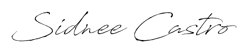 Discover how Sidnee Castro looks in an executive cursive font (Antro_Vectra). Perfect for legal documents, invoices, and certificates. Sidnee Castro signature style 6 images and pictures png