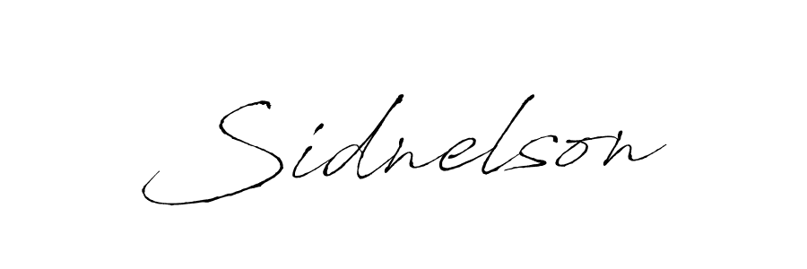 How to make Sidnelson name signature. Use Antro_Vectra style for creating short signs online. This is the latest handwritten sign. Sidnelson signature style 6 images and pictures png