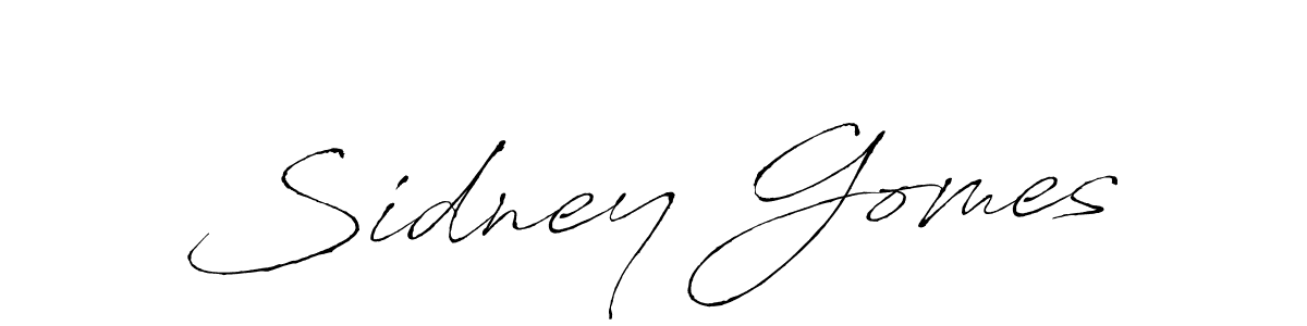 How to make Sidney Gomes name signature. Use Antro_Vectra style for creating short signs online. This is the latest handwritten sign. Sidney Gomes signature style 6 images and pictures png