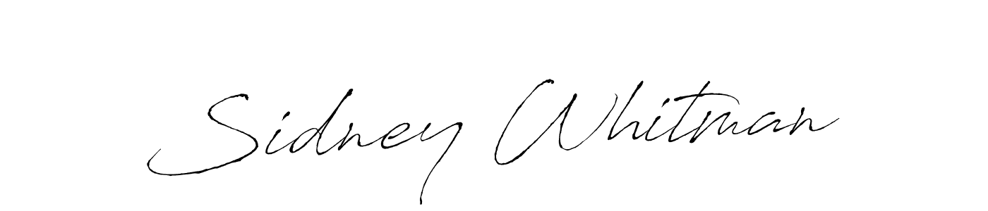Design your own signature with our free online signature maker. With this signature software, you can create a handwritten (Antro_Vectra) signature for name Sidney Whitman. Sidney Whitman signature style 6 images and pictures png