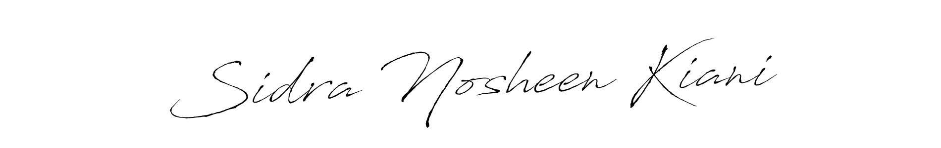 Sidra Nosheen Kiani stylish signature style. Best Handwritten Sign (Antro_Vectra) for my name. Handwritten Signature Collection Ideas for my name Sidra Nosheen Kiani. Sidra Nosheen Kiani signature style 6 images and pictures png