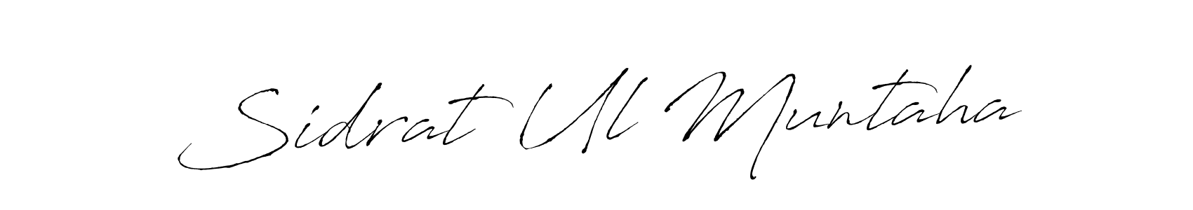 Use a signature maker to create a handwritten signature online. With this signature software, you can design (Antro_Vectra) your own signature for name Sidrat Ul Muntaha. Sidrat Ul Muntaha signature style 6 images and pictures png