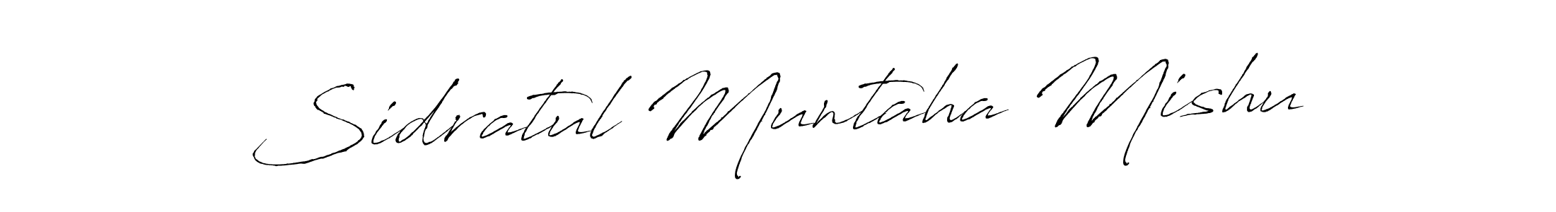 This is the best signature style for the Sidratul Muntaha Mishu name. Also you like these signature font (Antro_Vectra). Mix name signature. Sidratul Muntaha Mishu signature style 6 images and pictures png