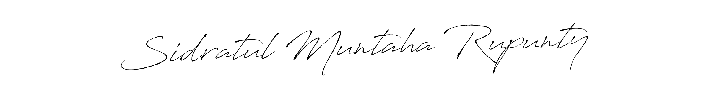 This is the best signature style for the Sidratul Muntaha Rupunty name. Also you like these signature font (Antro_Vectra). Mix name signature. Sidratul Muntaha Rupunty signature style 6 images and pictures png