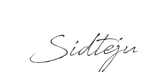 if you are searching for the best signature style for your name Sidteju. so please give up your signature search. here we have designed multiple signature styles  using Antro_Vectra. Sidteju signature style 6 images and pictures png