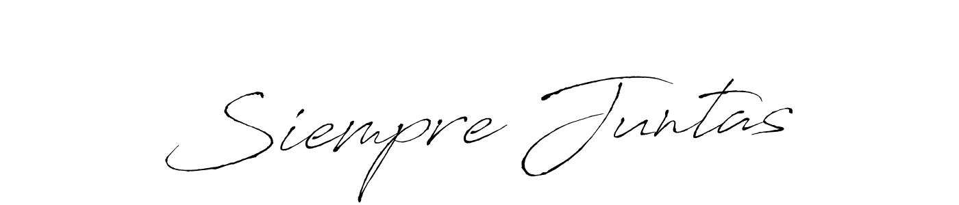 The best way (Antro_Vectra) to make a short signature is to pick only two or three words in your name. The name Siempre Juntas include a total of six letters. For converting this name. Siempre Juntas signature style 6 images and pictures png