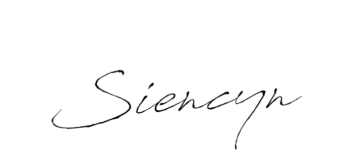 Create a beautiful signature design for name Siencyn. With this signature (Antro_Vectra) fonts, you can make a handwritten signature for free. Siencyn signature style 6 images and pictures png