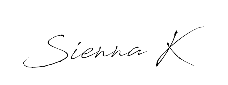 Sienna K stylish signature style. Best Handwritten Sign (Antro_Vectra) for my name. Handwritten Signature Collection Ideas for my name Sienna K. Sienna K signature style 6 images and pictures png