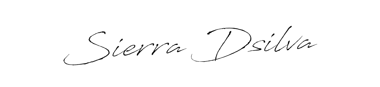 The best way (Antro_Vectra) to make a short signature is to pick only two or three words in your name. The name Sierra Dsilva include a total of six letters. For converting this name. Sierra Dsilva signature style 6 images and pictures png