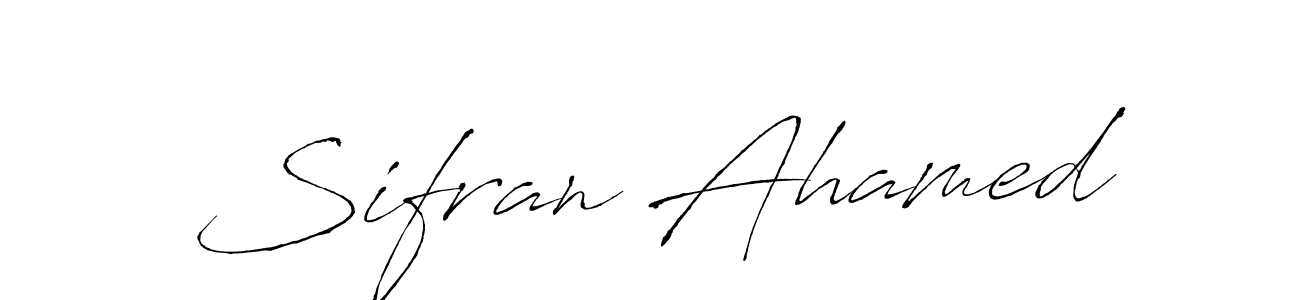 Make a beautiful signature design for name Sifran Ahamed. With this signature (Antro_Vectra) style, you can create a handwritten signature for free. Sifran Ahamed signature style 6 images and pictures png