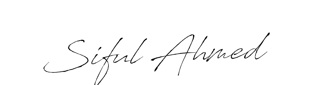 How to make Siful Ahmed signature? Antro_Vectra is a professional autograph style. Create handwritten signature for Siful Ahmed name. Siful Ahmed signature style 6 images and pictures png