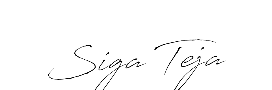 Make a beautiful signature design for name Siga Teja. With this signature (Antro_Vectra) style, you can create a handwritten signature for free. Siga Teja signature style 6 images and pictures png