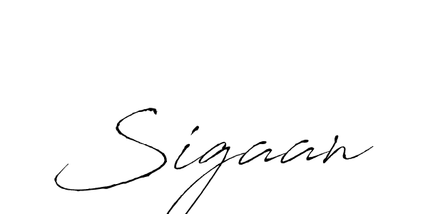 Make a beautiful signature design for name Sigaan. With this signature (Antro_Vectra) style, you can create a handwritten signature for free. Sigaan signature style 6 images and pictures png