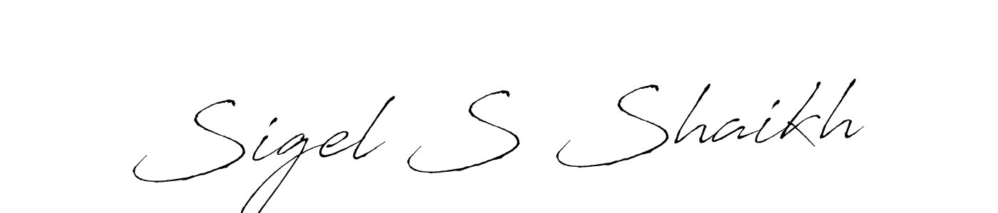 The best way (Antro_Vectra) to make a short signature is to pick only two or three words in your name. The name Sigel S Shaikh include a total of six letters. For converting this name. Sigel S Shaikh signature style 6 images and pictures png