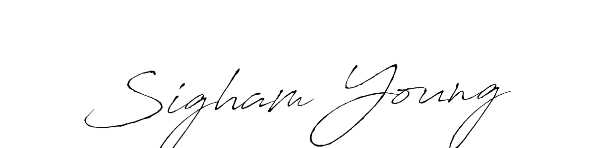 Antro_Vectra is a professional signature style that is perfect for those who want to add a touch of class to their signature. It is also a great choice for those who want to make their signature more unique. Get Sigham Young name to fancy signature for free. Sigham Young signature style 6 images and pictures png