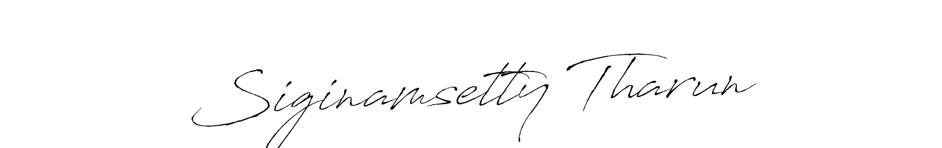 How to make Siginamsetty Tharun signature? Antro_Vectra is a professional autograph style. Create handwritten signature for Siginamsetty Tharun name. Siginamsetty Tharun signature style 6 images and pictures png