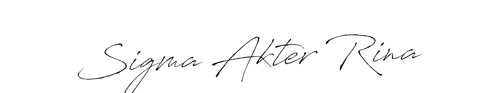 How to Draw Sigma Akter Rina signature style? Antro_Vectra is a latest design signature styles for name Sigma Akter Rina. Sigma Akter Rina signature style 6 images and pictures png
