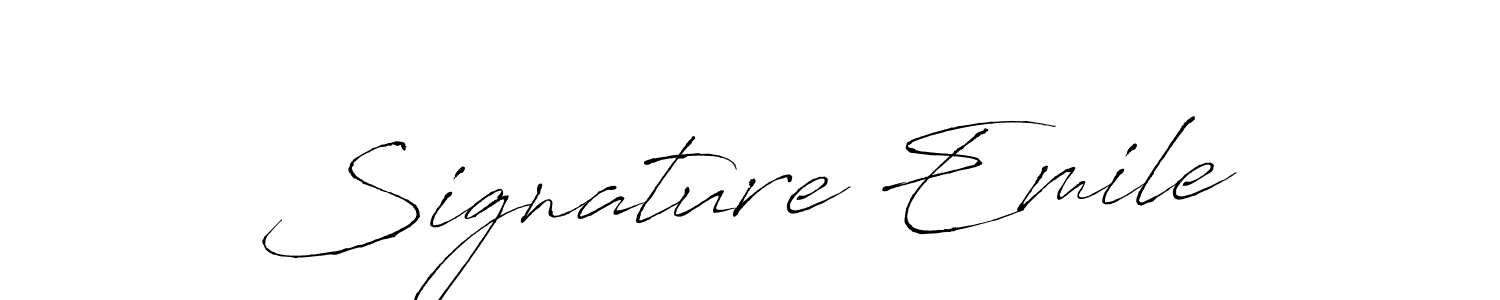Use a signature maker to create a handwritten signature online. With this signature software, you can design (Antro_Vectra) your own signature for name Signature Emile. Signature Emile signature style 6 images and pictures png