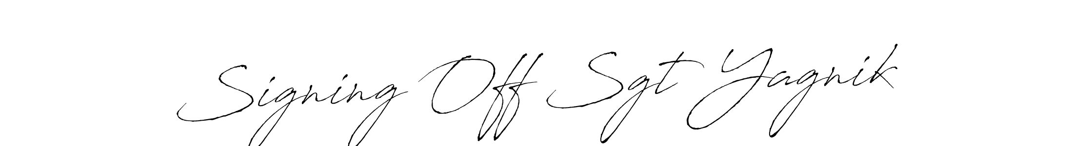 Make a beautiful signature design for name Signing Off Sgt Yagnik. Use this online signature maker to create a handwritten signature for free. Signing Off Sgt Yagnik signature style 6 images and pictures png