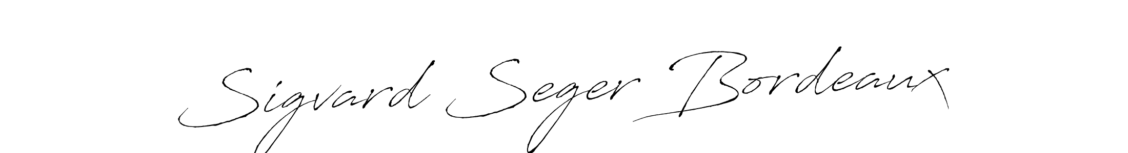 Make a beautiful signature design for name Sigvard Seger Bordeaux. With this signature (Antro_Vectra) style, you can create a handwritten signature for free. Sigvard Seger Bordeaux signature style 6 images and pictures png