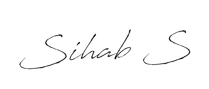 Design your own signature with our free online signature maker. With this signature software, you can create a handwritten (Antro_Vectra) signature for name Sihab S. Sihab S signature style 6 images and pictures png