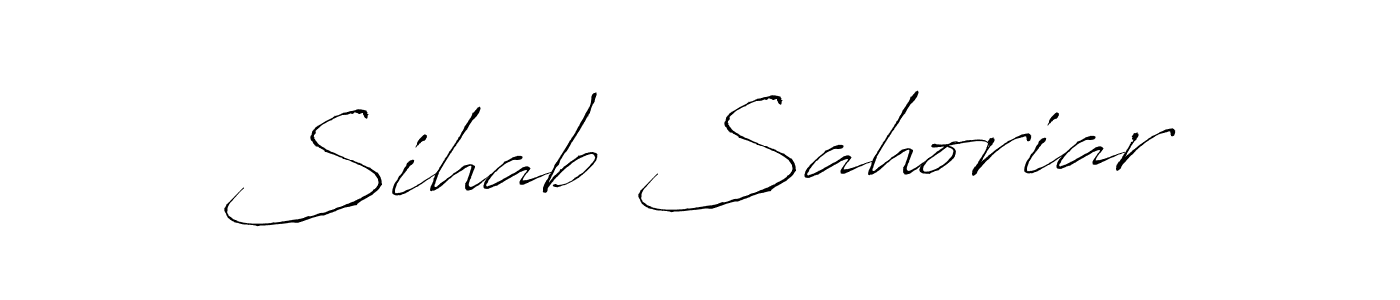 How to make Sihab Sahoriar signature? Antro_Vectra is a professional autograph style. Create handwritten signature for Sihab Sahoriar name. Sihab Sahoriar signature style 6 images and pictures png